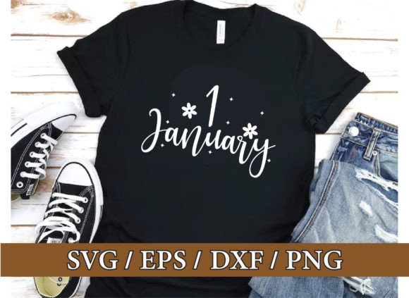 1 January SVG Bundle: T-Shirt Designs & Graphics for Brands
