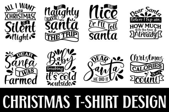 Christmas Day T-shirt Design Bundle: Graphics & T-Shirt Designs