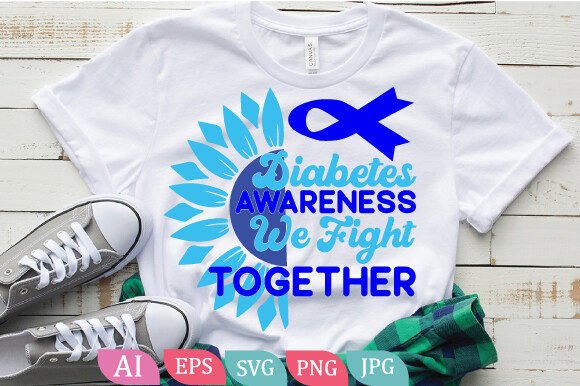 Diabetes Awareness We Fight Together Graphics