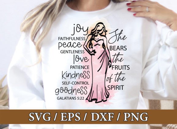 Joy Faithfulness Peace Gentleness Svg: Graphics for T-Shirt Designs
