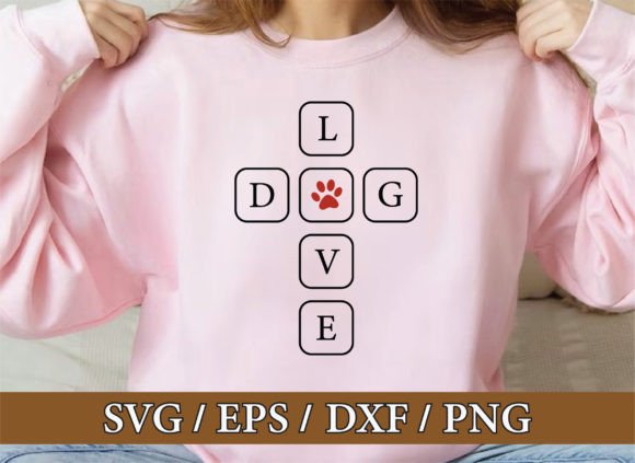 Love Dog SVG for T-Shirt Designs and Graphics