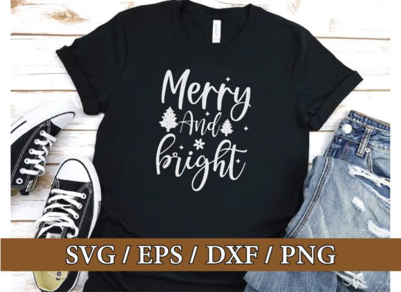 Merry and Bright, Christmas Svg Bundle