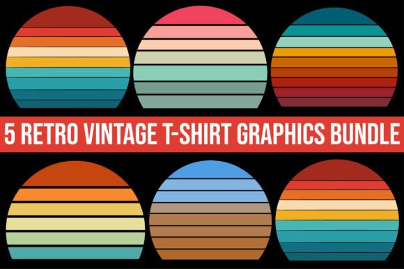 Retro Vintage T-Shirt Graphics Bundle 2 for Crafts & Local Branding