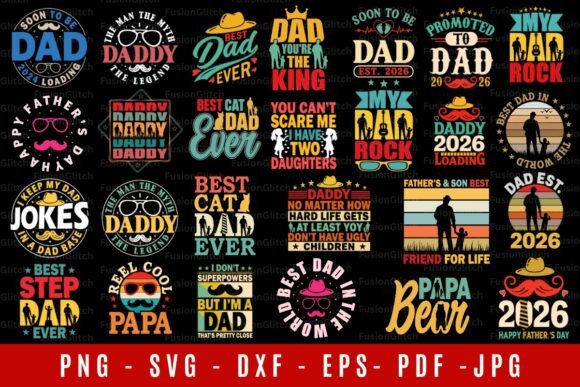 Trendy Father’s Day T-Shirt Bundle: Graphics & Crafts